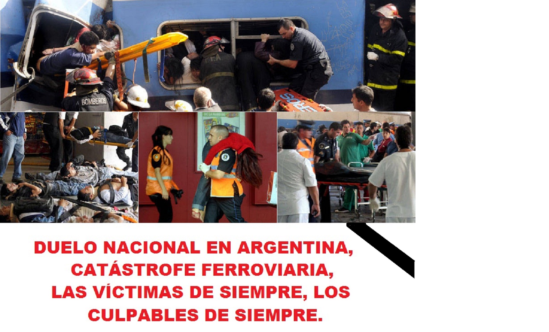 DUELO NACIONAL EN ARGENTINA, CAT�STROFE FERROVIARIA